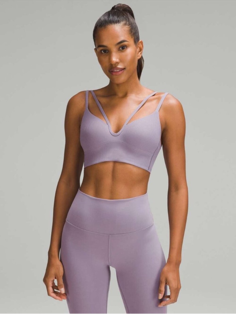 Lululemon Like a Cloud Strappy Longline Ribbed Bra *Light Support Fits S (4 or 6